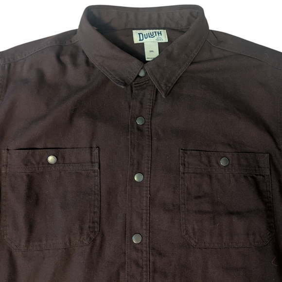 Duluth Trading Co. #92322 Brown Fire Hose Flannel Lined Limber Chore Jacket - Picture 3 of 12